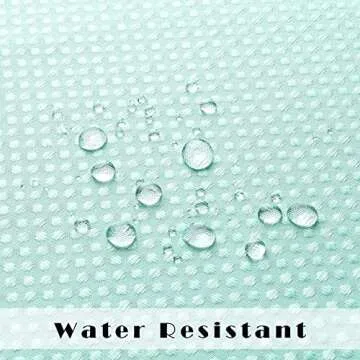 Aqua White Gradient Waffle Weave Shower Curtain Water Resistant Ombre Print Bathroom Spa Hotel Decorative Fabric Shower Curtain Liner with 12 Grommets(Cream White/Aqua, 70"x72")