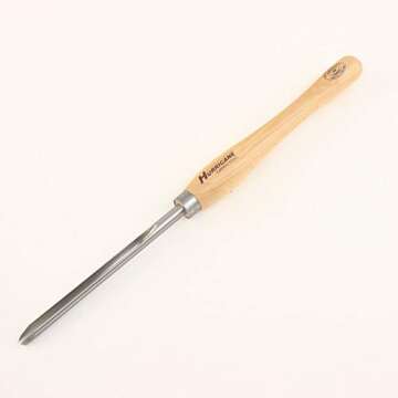 Hurricane Turning Tools, HTT-242W, M2 HSS, 5/8" Bowl Gouge with Side Grind (1/2" Flute) for Woodturn...