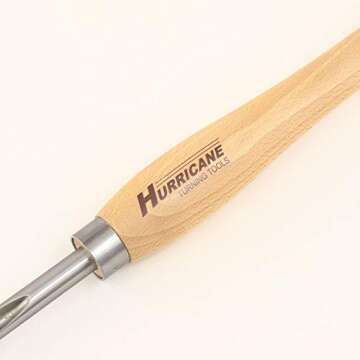 Hurricane Turning Tools, HTT-242W, M2 HSS, 5/8" Bowl Gouge with Side Grind (1/2" Flute) for Woodturning