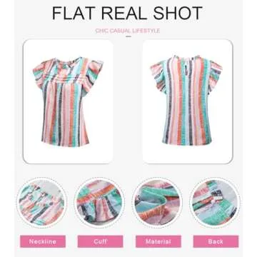 SHEWIN Women's Summer Casual Ruffle Tank Top