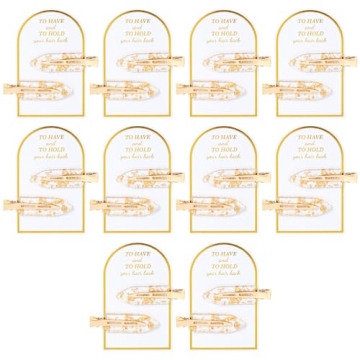 Aileam 20PCS Bridesmaid Hair Clips - Creaseless Glitter Design for Brides