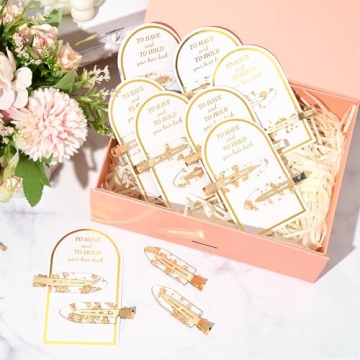 Bridesmaid Hair Clips - 20PCS Creaseless Glitter Style