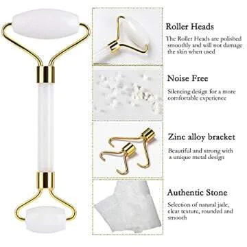 HOTACE Jade Roller Gua Sha Set for Beauty and Skin Care