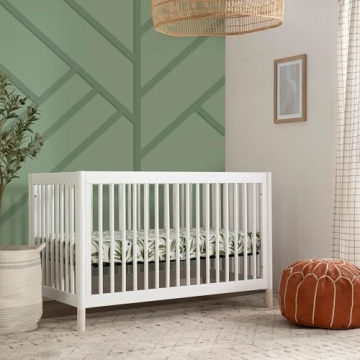 Babyletto Gelato Convertible Crib in White and Natural