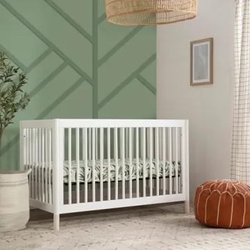 Babyletto Gelato Convertible Crib in White and Natural