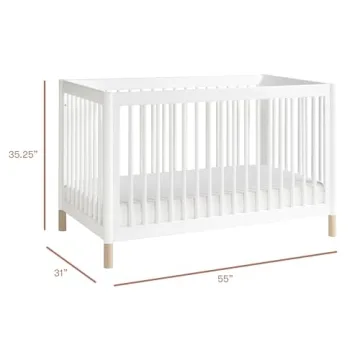 Babyletto Gelato Convertible Crib in White and Natural