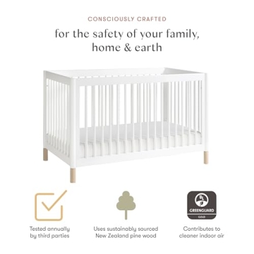 Babyletto Gelato Convertible Crib in White and Natural