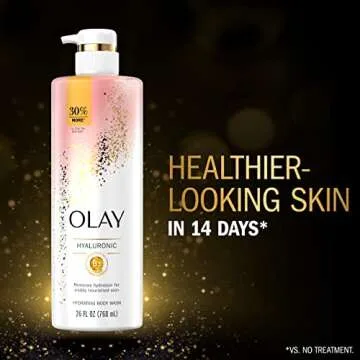 Olay Cleansing & Nourishing Body Wash for Women with Vitamin B3 and Hyaluronic Acid, Younger & Healthier Looking Skin, Fast Absorbing Formula, 26 fl oz