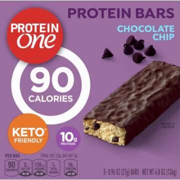 Protein One 90 Calorie Protein Bars - Keto-Friendly Chocolate Chip (5 Ct)