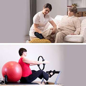 Unenow Non Slip Grip Yoga Socks for Women with Cushion