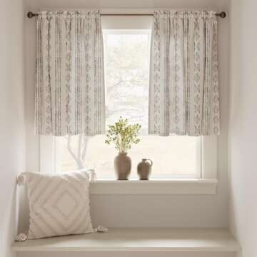 Stylish jinchan Boho Kitchen Curtains with Light Filtering