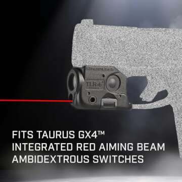 Streamlight 69288 TLR-6 100-Lumen Tactical Weapon Light with Integrated Red Aiming Laser Designed Exclusively and Solely for Micro Compact Taurus GX4, Black