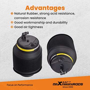 maXpeedingrods Pair Rear Air Suspension Spring Bellow for Lexus GX470 Toyota Land Cruiser Prado 120 ...