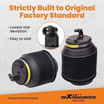 maXpeedingrods Pair Rear Air Suspension Spring Bellow for Lexus GX470 Toyota Land Cruiser Prado 120 Series & 4Runner 2002-2009