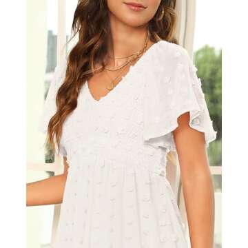 Zattcas Women's Stylish Swiss Dot Mini Dress for Events