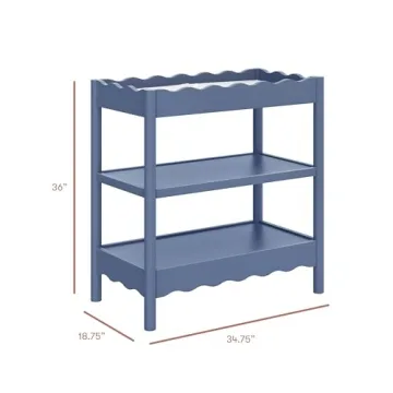 babyletto Swell Changing Table - Cove Blue, GREENGUARD Gold Certified