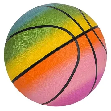Rhode Island Novelty 9.5 Inch Rainbow Basketball for Kids