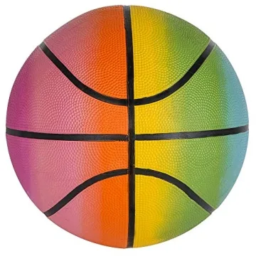 Rhode Island Novelty 9.5 Inch Rainbow Basketball for Kids