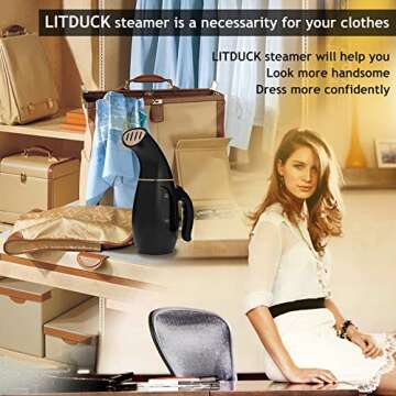 Clothes Steamer, Steamer for Clothes, Handheld Travel Clothing Portable Fabric Garment Steamer Iron, plancha a vapor para ropa，Small Steamer,travel steamer for clothes, Idea Gifts for Men Women