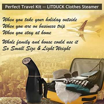 Clothes Steamer, Steamer for Clothes, Handheld Travel Clothing Portable Fabric Garment Steamer Iron, plancha a vapor para ropa，Small Steamer,travel steamer for clothes, Idea Gifts for Men Women