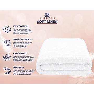 Luxurious American Soft Linen Oversized Bath Sheet Towels