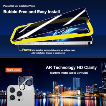 QHOHQ Privacy Screen + Lens Protector for iPhone 16 Pro Max