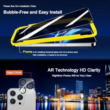 QHOHQ Privacy Screen + Lens Protector for iPhone 16 Pro Max