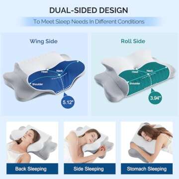 FAIORD Cervical Memory Foam Pillow - Neck Pain Relief