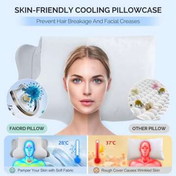 FAIORD Cervical Memory Foam Pillow - Neck Pain Relief