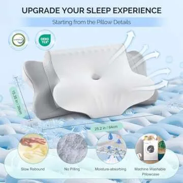 FAIORD Cervical Memory Foam Pillow - Neck Pain Relief