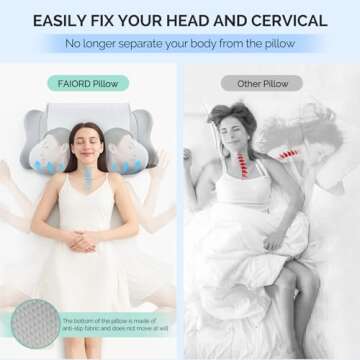 FAIORD Cervical Memory Foam Pillow - Neck Pain Relief