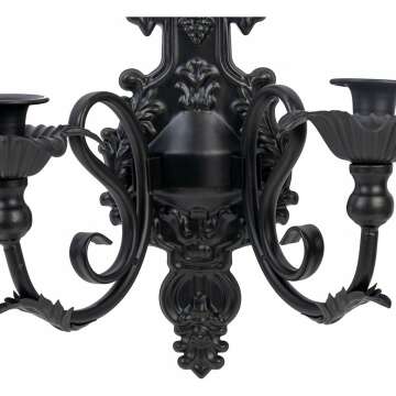 Black Metal Candle Sconces - Rustic Home Decor Set