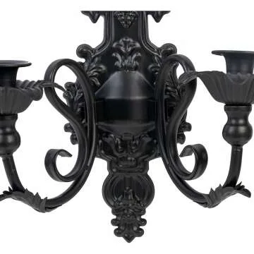 Black Metal Candle Sconces - Rustic Home Decor Set