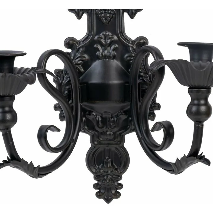 Black Metal Candle Sconces - Rustic Home Decor Set