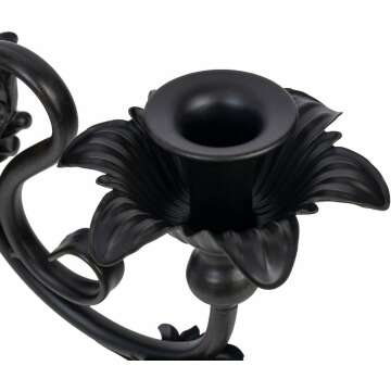 Black Metal Candle Sconces - Rustic Home Decor Set