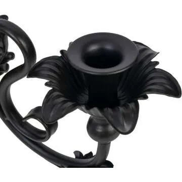 Black Metal Candle Sconces - Rustic Home Decor Set