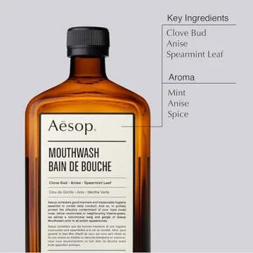 Aesop Alcohol-Free Mouthwash with Clove Bud & Spearmint | Freshens Breath & Enhances Oral Hygiene | Vegan & Cruelty-Free | 16.9 fl oz