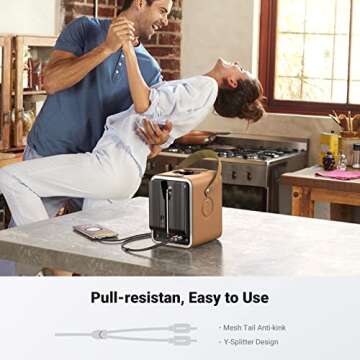 UGREEN 3.5mm to RCA Cable, 3.3FT RCA Male to Aux Audio Adapter HiFi Sound Headphone Jack Adapter Metal Shell Y Splitter Auxiliary Cord 1/8 Connector for Phone Speaker MP3 Tablet HDTV