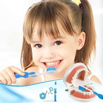 Skylety 2 Set Dentist Kit for Kids Dentist Play Set Dental Teeth Model with Toothbrush Child Dental ...