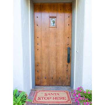 KAF Home Holiday Coir Doormat with Heavy-Duty, Weather Resistant, Non-Slip PVC Backing | 17 by 30 In...