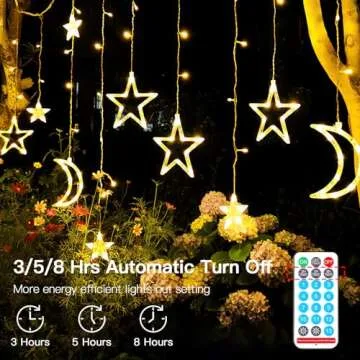 Techip Solar String Lights with USB and Remote Control