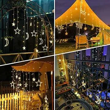 Techip Solar String Lights with USB and Remote Control