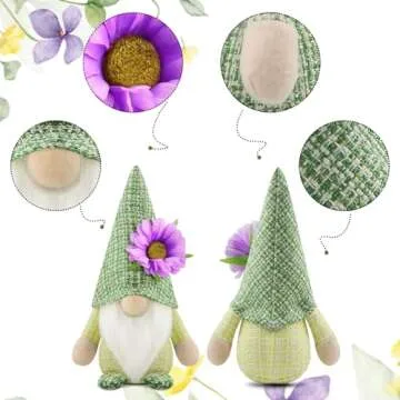 Gehydy Spring Gnomes Set - Handmade Easter Decor
