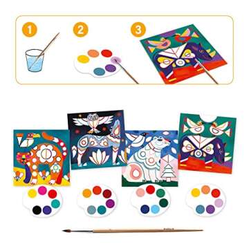 DJECO Coloring Surprises Painting Set - Fanciful Bestiary