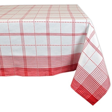 DII Country Plaid Tablecloth - Stylish 100% Cotton for Large Gatherings (Seats 10-12)