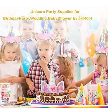 Unicorn Cake Topper Unicorn Birthday Party Supplies Unicorn Birthday Decoration for Girls Unicorn Cake Decoration White Unicorn Horn First Birthday Cake Topper Kit with Eyelashes, 5.8 Inch