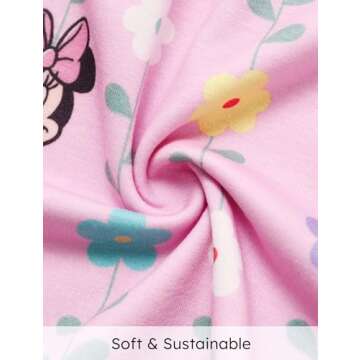 Disney Minnie Mouse Toddler Girl Dress Ruffle Sleeve Daisy Duck Sundress Back Cross Straps Summer Outfit Birthday Party Holiday Clothes Pink 3T