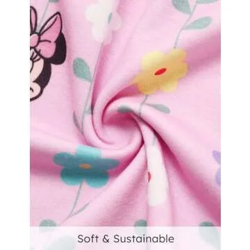 Disney Minnie Mouse Toddler Girl Dress Ruffle Sleeve Daisy Duck Sundress Back Cross Straps Summer Outfit Birthday Party Holiday Clothes Pink 3T