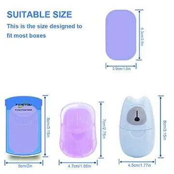fancyou 400PCS Portable Paper Soap Sheets Refill(No Soap Box),Foaming Hand Soap for Travel,Mini Disposable Hand Washing Skin Friendly for Outdoor,Camping Hiking(Refill pack)