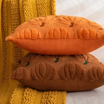 COSIBONO Fall Pumpkin Kids Pillow Covers Set of Two